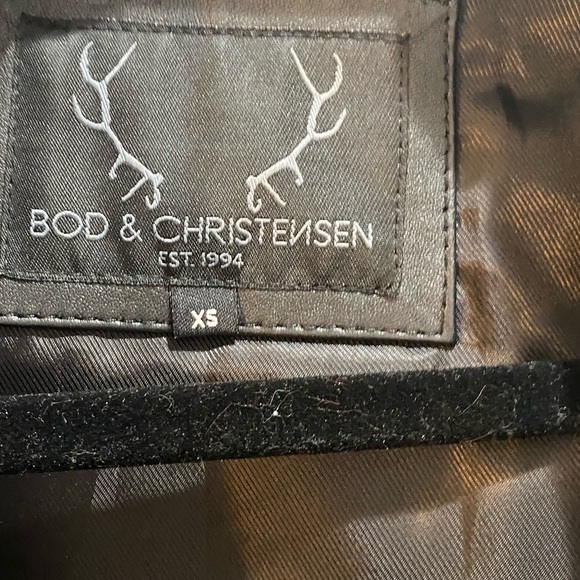 Bod & Christensen Black Leather Jacket - Picture 3 of 5